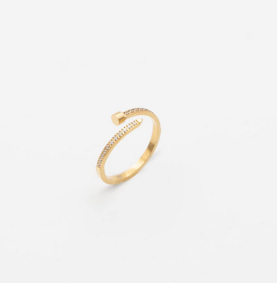 Gioyes 18k vergoldeter Ring „Crystal“ Damen
