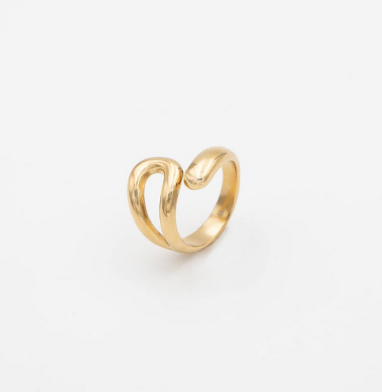 Gioyes 18k vergoldeter Ring „Modern Hug“ Damen