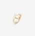 Gioyes 18k vergoldeter Ring „Gold & White“ Damen